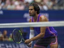 Carlos Alcaraz en el dobles mixto del US Open