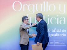 El ministro de la Presidencia, Justicia y Relaciones con las Cortes, Félix Bolaños y el expresidente del Gobierno, José Luis Rodríguez Zapatero