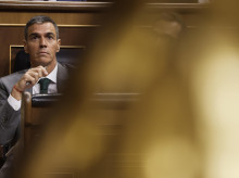 Pedro Sánchez, durante el Pleno del pasado jueves