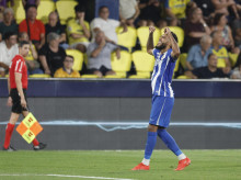 Pierre-Emerick Aubameyang celebra el gol de la victoria ante el Villarreal