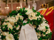 La corona de flores de la Reina Sonia