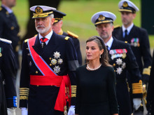 Los Reyes Don Felipe y Doña Letizia en el funeral del Rey Harald V de Noruega
