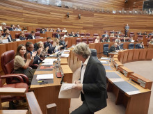 Carlos Martínez, en el Pleno de las Cortes de Castilla y León