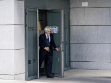 El abogado Ismael Oliver a su salida de la Audiencia Nacional,