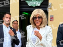 Brigitte Macron, en la calle Fuencarral de Madrid