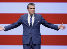 Pete Hegseth, secretario de Defensa de EE.UU., en la sede de Quántico en Virginia