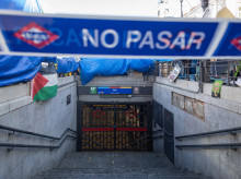 Estación de metro de Sol cerrada