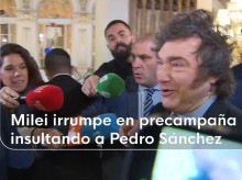 El Telediario 1 ha abierto este miércoles con la visita de Milei a Madrid