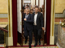 El exsecretario de Organización del PSOE, Santos Cerdán y el diputado del PSOE Manuel Arribas el día que se conoció el informe Cerdán de la UCO