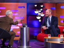 EDITORIAL USE ONLY The Prince of Wales with host Graham Norton during filming for the Graham Norton Show, at BBC Studioworks 6 Television Centre, Wood Lane, London, to be aired on BBC One on Friday evening. Picture date: Thursday October 22, 2026. Photo credit should read: Matt Crossick/Assignments/Press Association *** Local Caption *** .