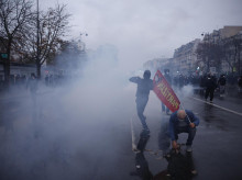 Un momento de los disturbios registrados en París
