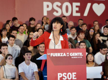 La ministra de Igualdad, Ana Redondo, la semana pasada, en un mitin del PSOE en Valladolid