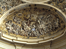 Detalle de la bóveda de la sacristía mayor de la catedral de Burgos realizado en 1765