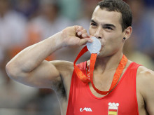 Gervasio Deferr, tras conseguir la medalla de plata en 2008