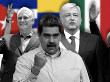 Daniel Ortega. Diáz-Canel, Nicolás Maduro, López Obrador y Pedro Castillo