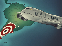 Ilustración del avión irano-venezolano