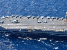 Vista aérea del USS Gerald R. Ford (CVN 78)