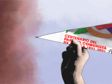 Ilustración: avioncito papel comunista