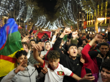 Canaletas, epicentro de la fiesta de los marroquíes en Barcelona