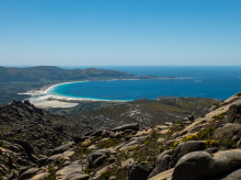 Playa de Carnota desde mirador de Chan de Lourenzo