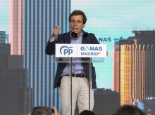 Imagen del alcalde de Madrid y candidato del PP a la reelección, José Luis Martínez-Almeida