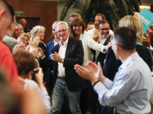 Xavier Trias celebra los resultados del 28-M