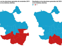 Resultados de las elecciones generales en Madrid