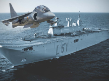 Fotomontaje del portaaviones Juan Carlos I