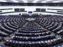 Imagen del parlamento europeo, en Estrasburgo
