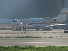 El avión en el que viajó Barack Obama a Mallorca