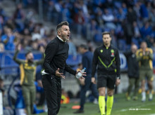 Iván Ania, durante el partido ante el Oviedo