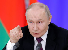 El presidente ruso, Vladímir Putin, en el Kremlin, en Moscú