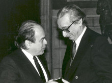 Jordi Pujol (izq), en una foto de 1983 junto a Joan Fuster