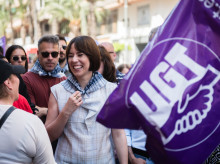 Diana Morant, en la manifestación por el 1 de mayo en Alicante