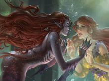 Detalle de la carta 'Tritón anhelante', de Magic: the Gathering