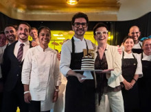 Los chefs Carme Ruscalleda y Raül Balam, del restaurante Moments de Barcelona