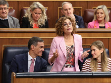 María Jesús Montero durante la sesión de control al Gobierno este miércoles en el Congreso