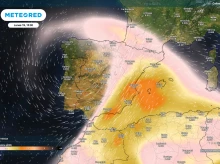 Mapa de la Península y la incidencia del polvo sahariano