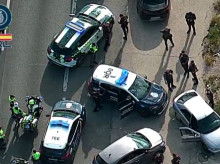 Captura del vídeo difundido por la policía sobre la persecución