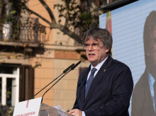 El líder de Junts, Carles Puigdemont, durante su mitin en Barcelona el pasado 8 de agosto