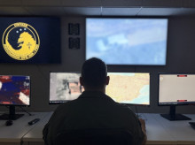 Sala del CINTAER, cuya principal misión es la elaboración,gestión y difusión de los productos de Inteligencia para el Ejército del Aire y del Espacio