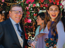 Cesar Cadaval con su hija Patri