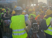Imagen de la protesta de esta mañana en Vigo