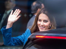 Princess Kate Middleton of Wales leaving V&A East Storehouse in Hackney Wick after a visit.