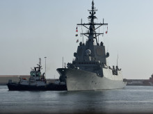 La fragata Blas de Lezo con la Princesa de Asturias a bordo llega al Muelle España de Ceuta