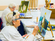 Taller de pintura del programa de Personas Mayores de la Fundación ”la Caixa”