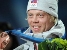 Audun Grønvold, con su medalla de bronce en los Juegos Olímpicos de Vancouver