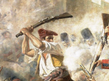 Detalle del cuadro 'El gran día de Gerona', de César Álvarez Dumont (c. 1890)
