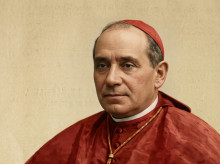 Retrato de época coloreado y retocado con IA del obispo Salvador Casañas