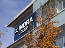 Fachada de la sede de Indra.